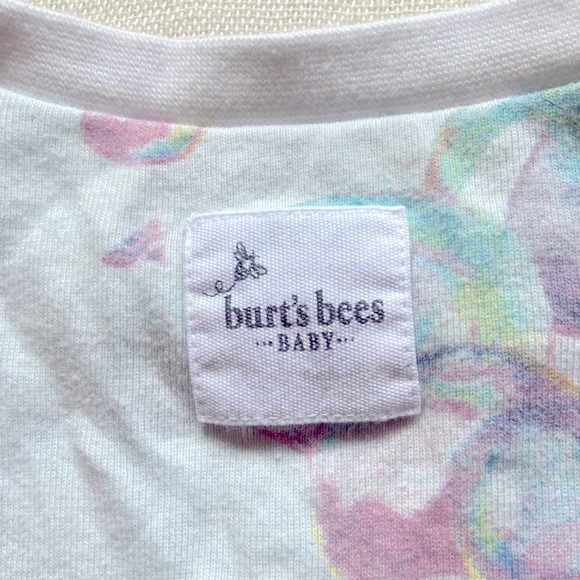 Burt’s Bees Baby Blowing Bubbles Print Organic Cotton Pajamas, Watercolor - Picture 8 of 8